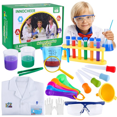 INNOCHEER Kids Science Experiment Kit with Lab Coat