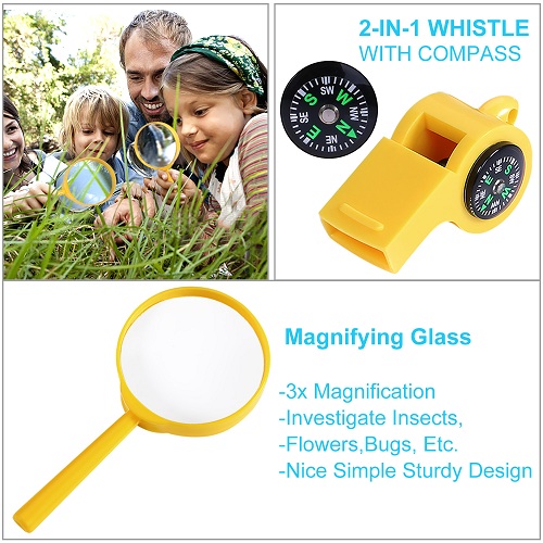 Kids Outdoor Explorer Kit with Vest and Crossbody Bag