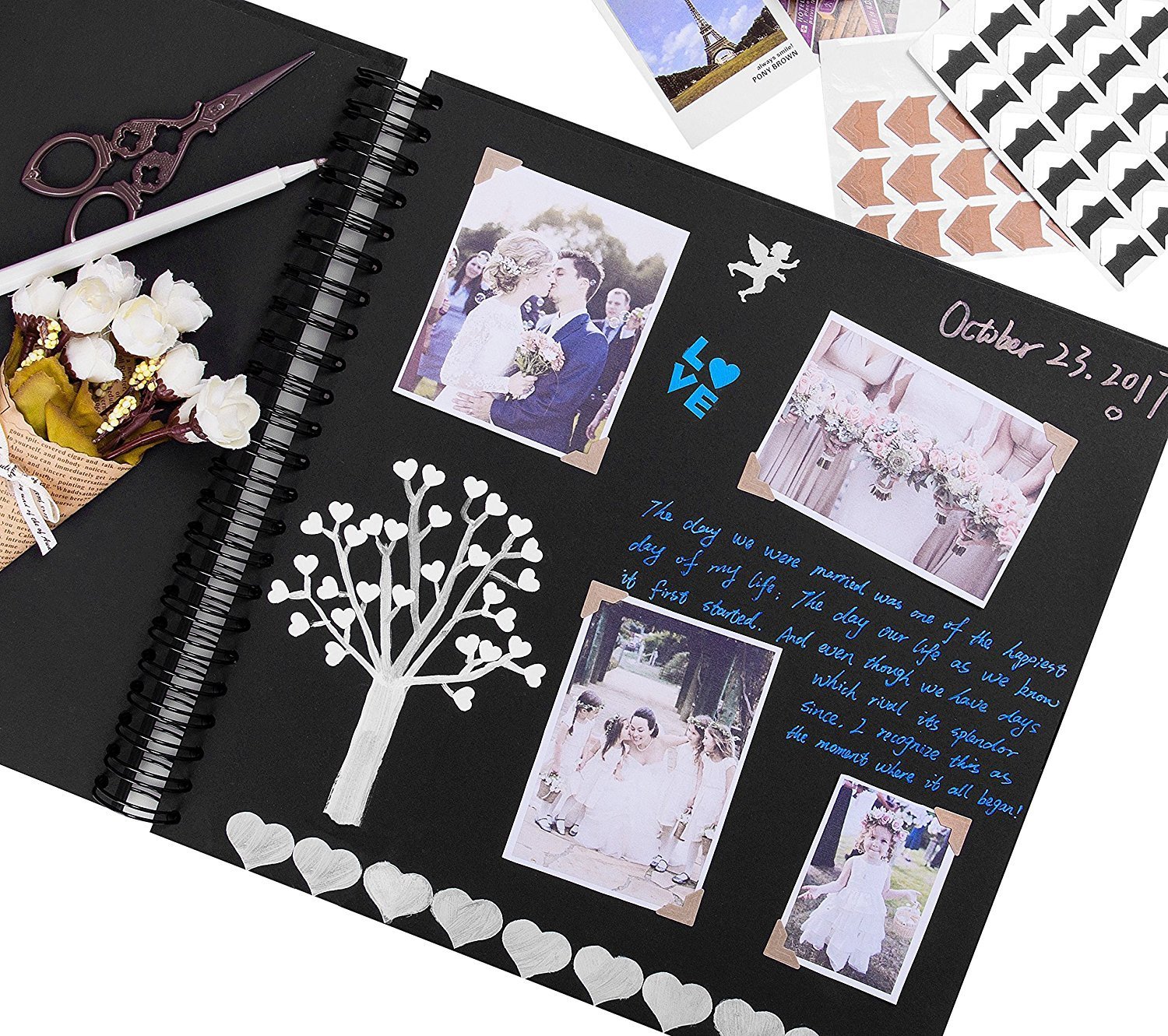 Innocheer 10x10 Inch Scrapbook Photo Album with Photo 